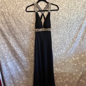 Faviana Navy Blue Prom Dress